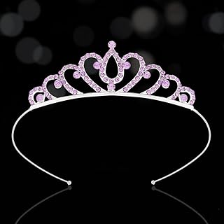 kilshye princess 皇冠女孩银色水钻皇冠婚礼皇冠头带服装皇冠头饰